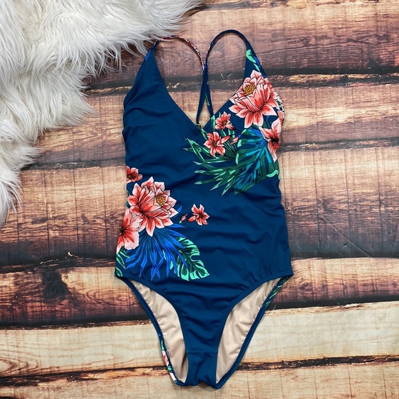 Kona Sol Other - Kona Sol Floral One Piece Swim Suit Large